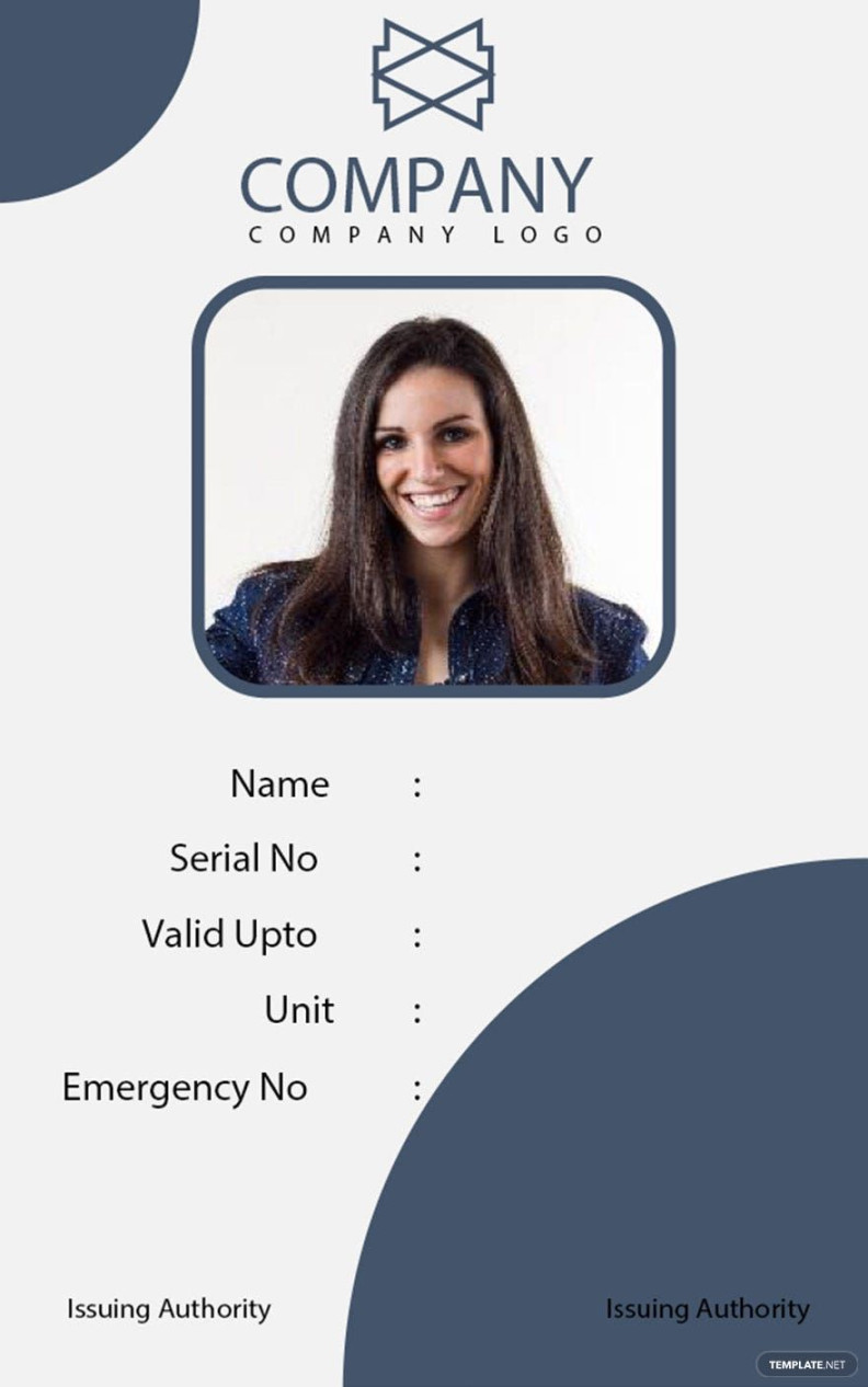 Basic Blank ID Card Template in Pages, Word, Publisher - Download