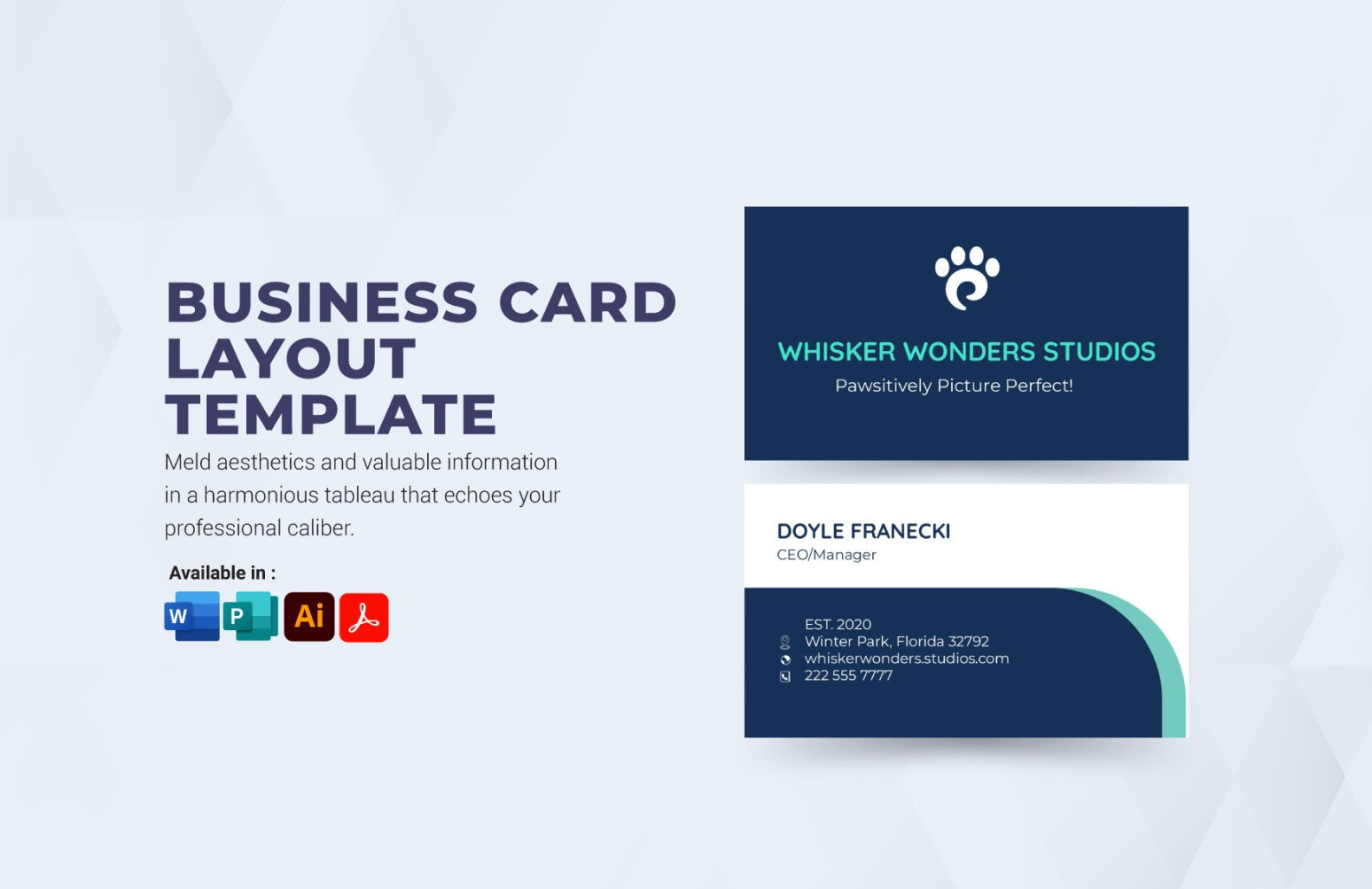 Business Card Templates in Illustrator, Vector, Image - FREE