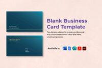 Blank Business Card Template For Microsoft Word