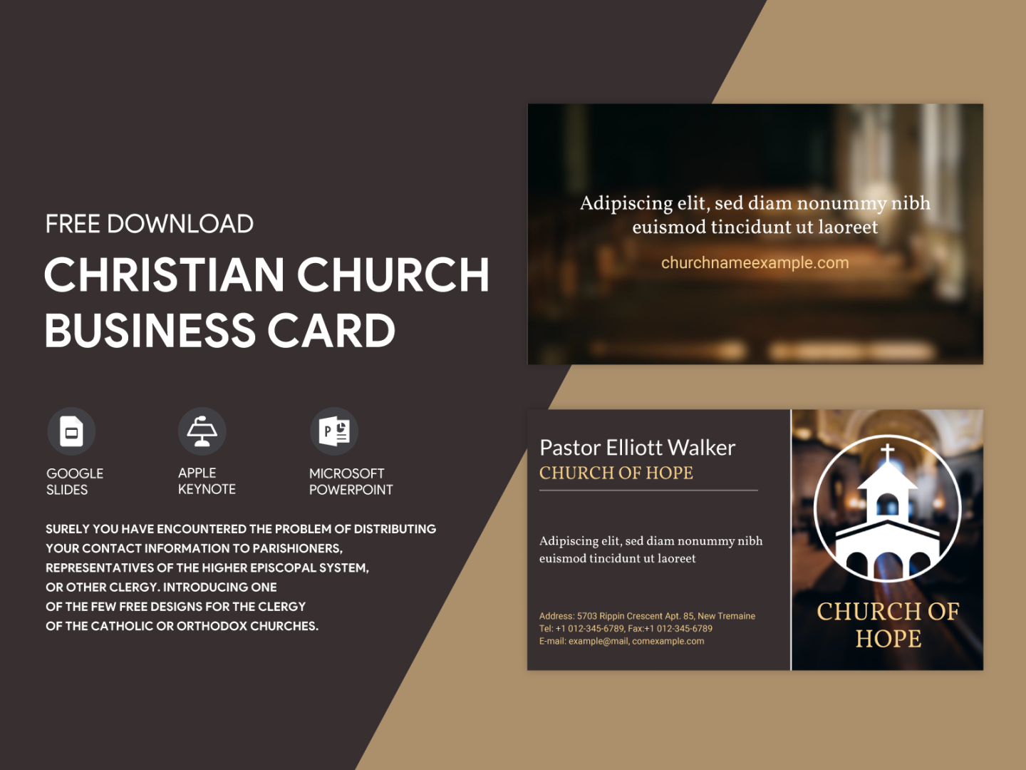 Christian Church Business Card Free Google Docs Template by Free