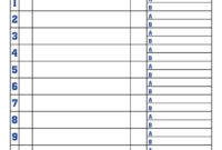 Dugout Lineup Card Template: A Standardized Format For Game Day Rosters