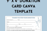 Free Donation Card Template: A Formal Design For Charitable Giving