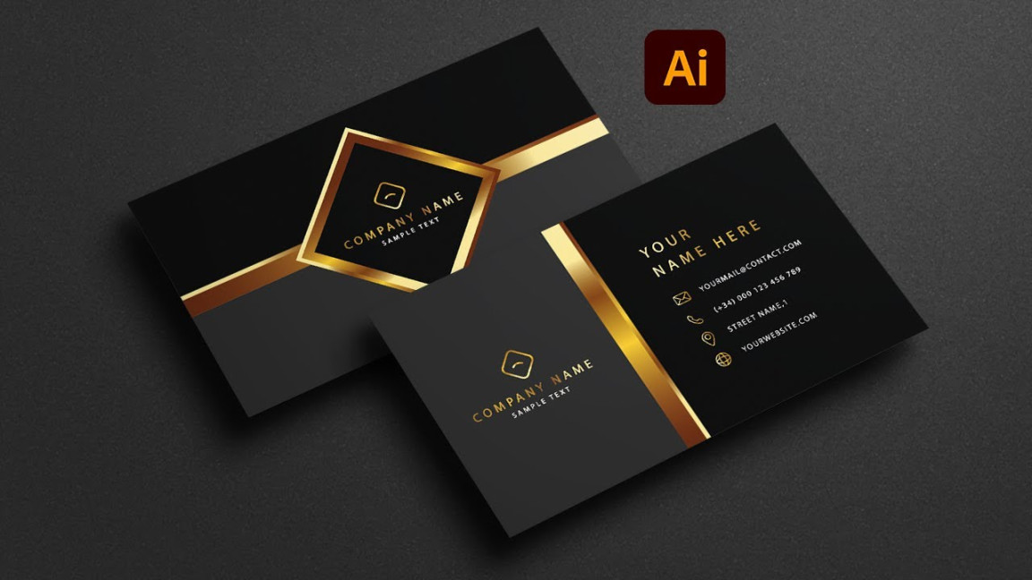 Elegant Business Card Design in Adobe Illustrator