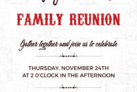 Formal Reunion Invitation Card Templates