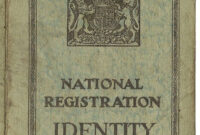 Identity Card Template For World War II Personnel