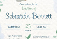 Elegantly Designed Free Christening Invitation Templates