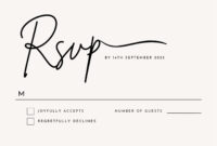 Elegant And Customizable Free Printable Wedding RSVP Card Templates