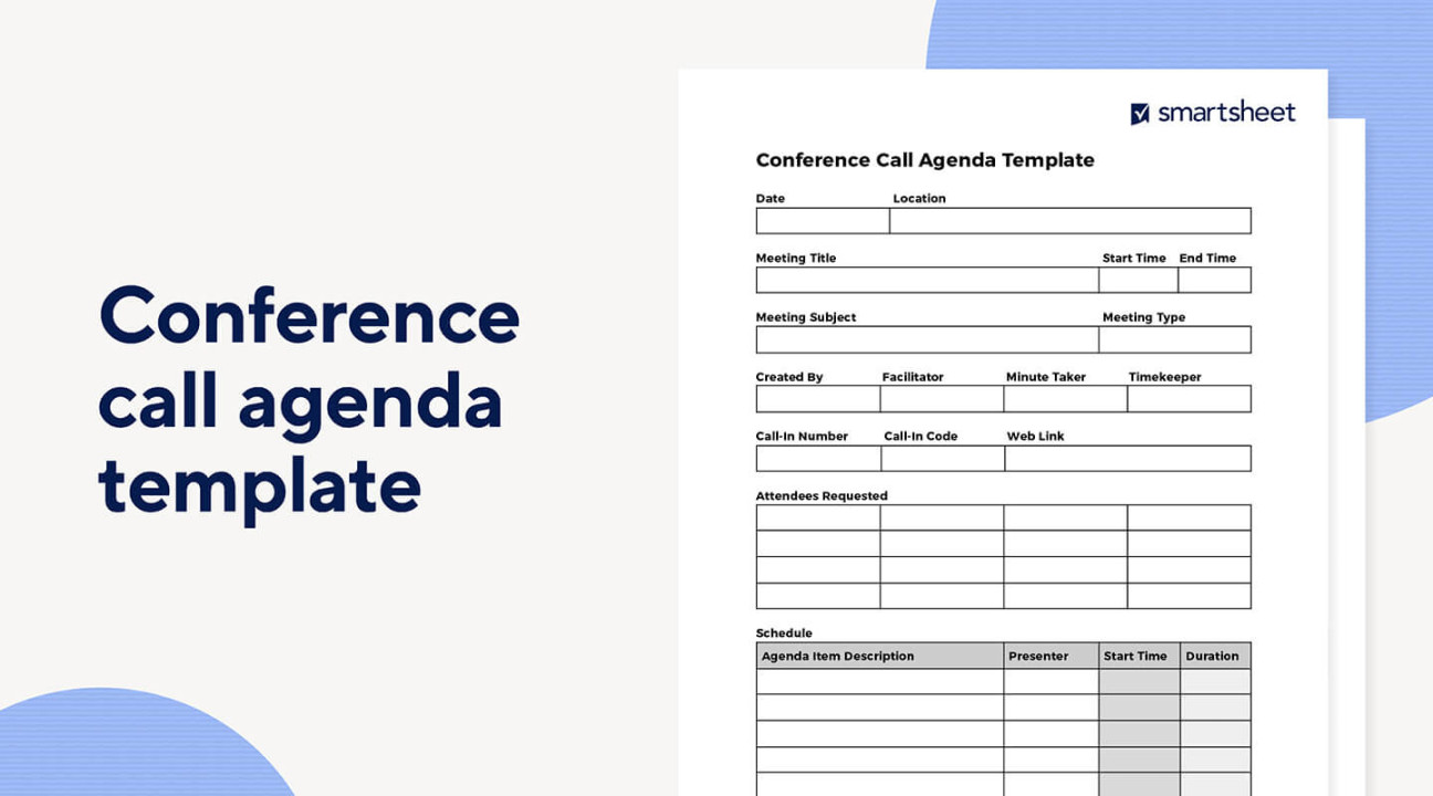 Free Conference Planning Templates  Smartsheet