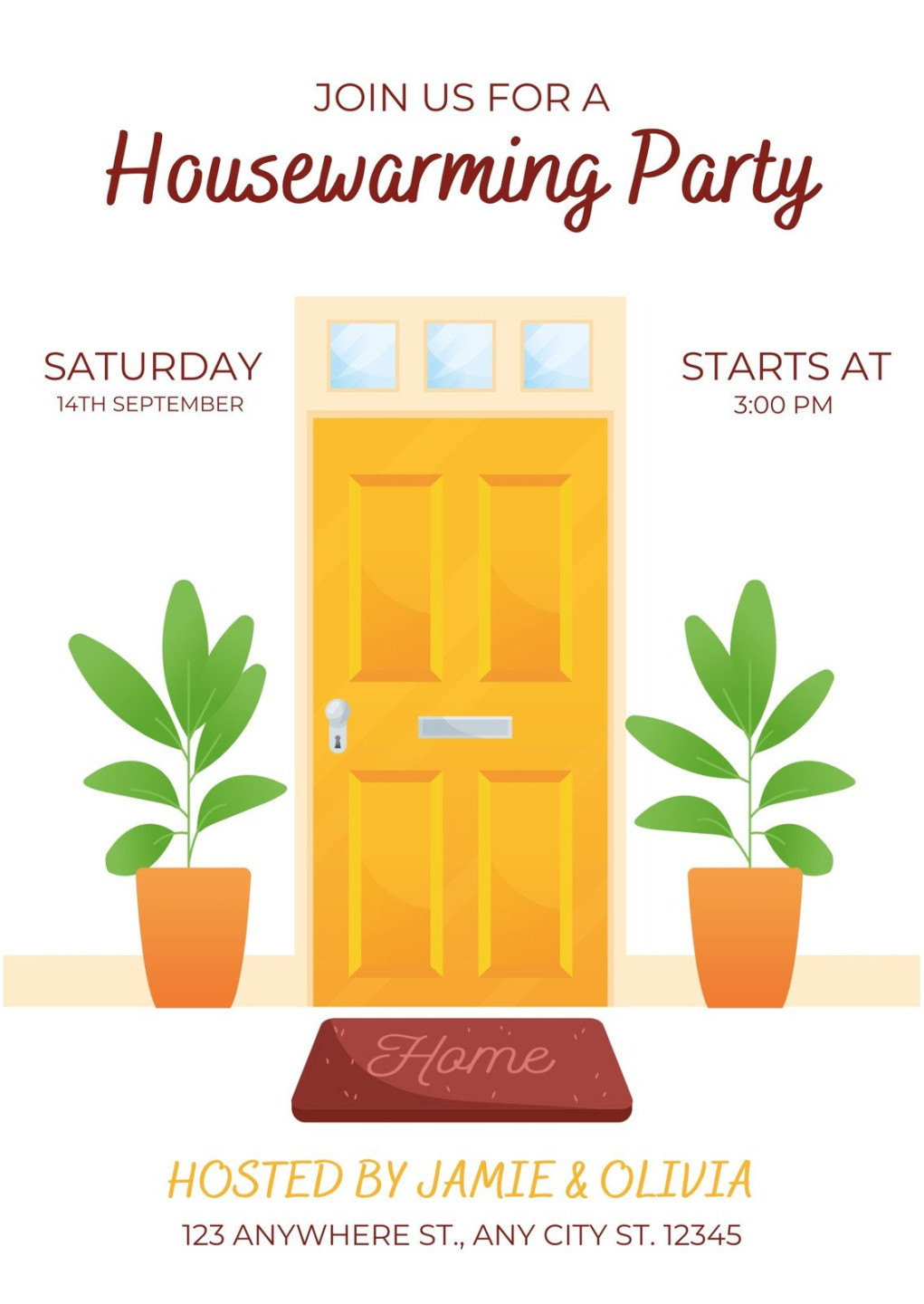 Free, custom printable housewarming invitation templates  Canva