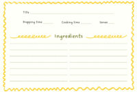 A Customizable Recipe Card Template For Efficient Culinary Organization