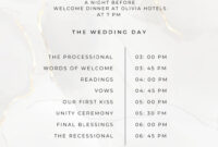 Wedding Day Agenda Template