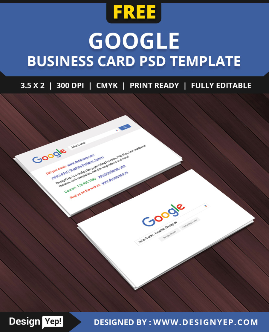 Free Google Interface Business Card PSD Template :: Behance Free Google Interface Business Card PSD Template :: Behance