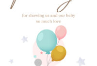 Heartfelt Acknowledgements: A Formal Thank You Card Template For Baby Showers