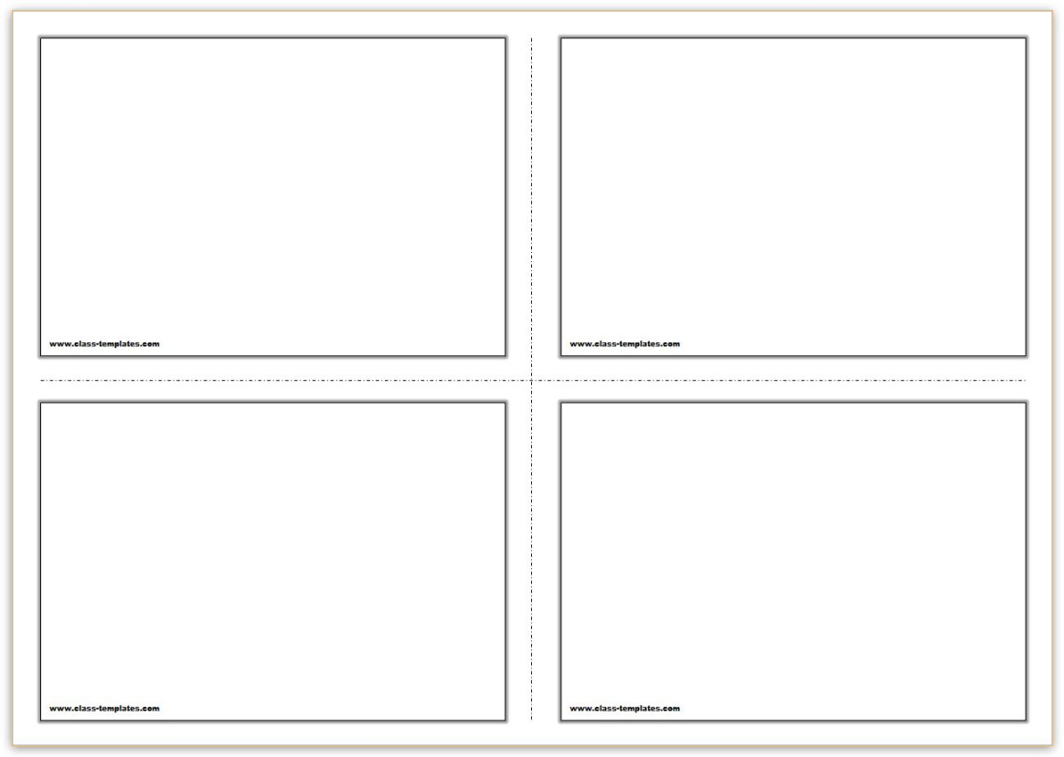 Free Printable Flash Cards Template