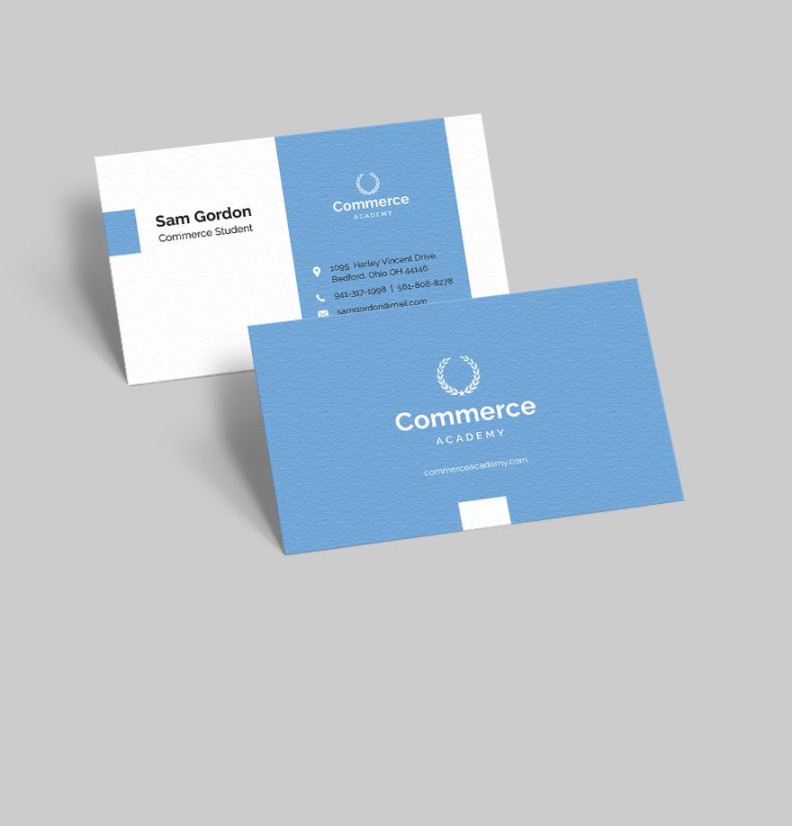 Graduate Student Business Card Template in PSD, Word, Publisher