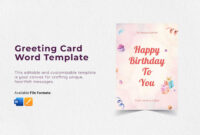 A Formal Birthday Card Template For Microsoft Word