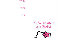 A Free Customizable Hello Kitty Birthday Card Template