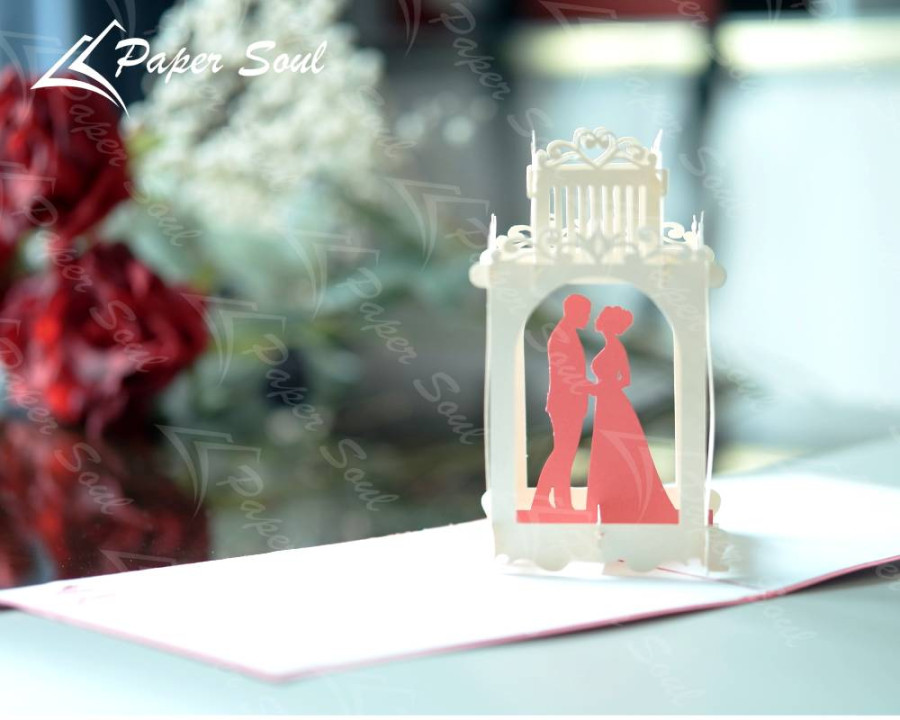 How to make a wedding pop up card  Paper Soul Craft - Paper Soul