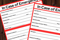 Emergency Contact Card Template