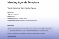 A Concise Meeting Agenda Template For Formal Gatherings