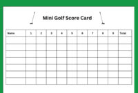 Golf Scorecard Template: A Comprehensive Guide For Accurate Tracking