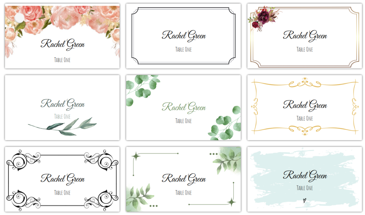 Place Card Me  Printable place cards in under five minutes.