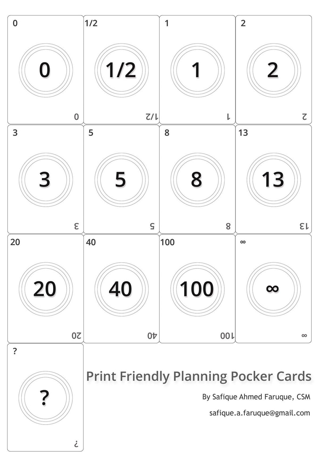 Planning Poker Cards