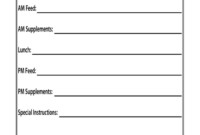 Equine Stall Card Template: A Standardized Recordkeeping Tool