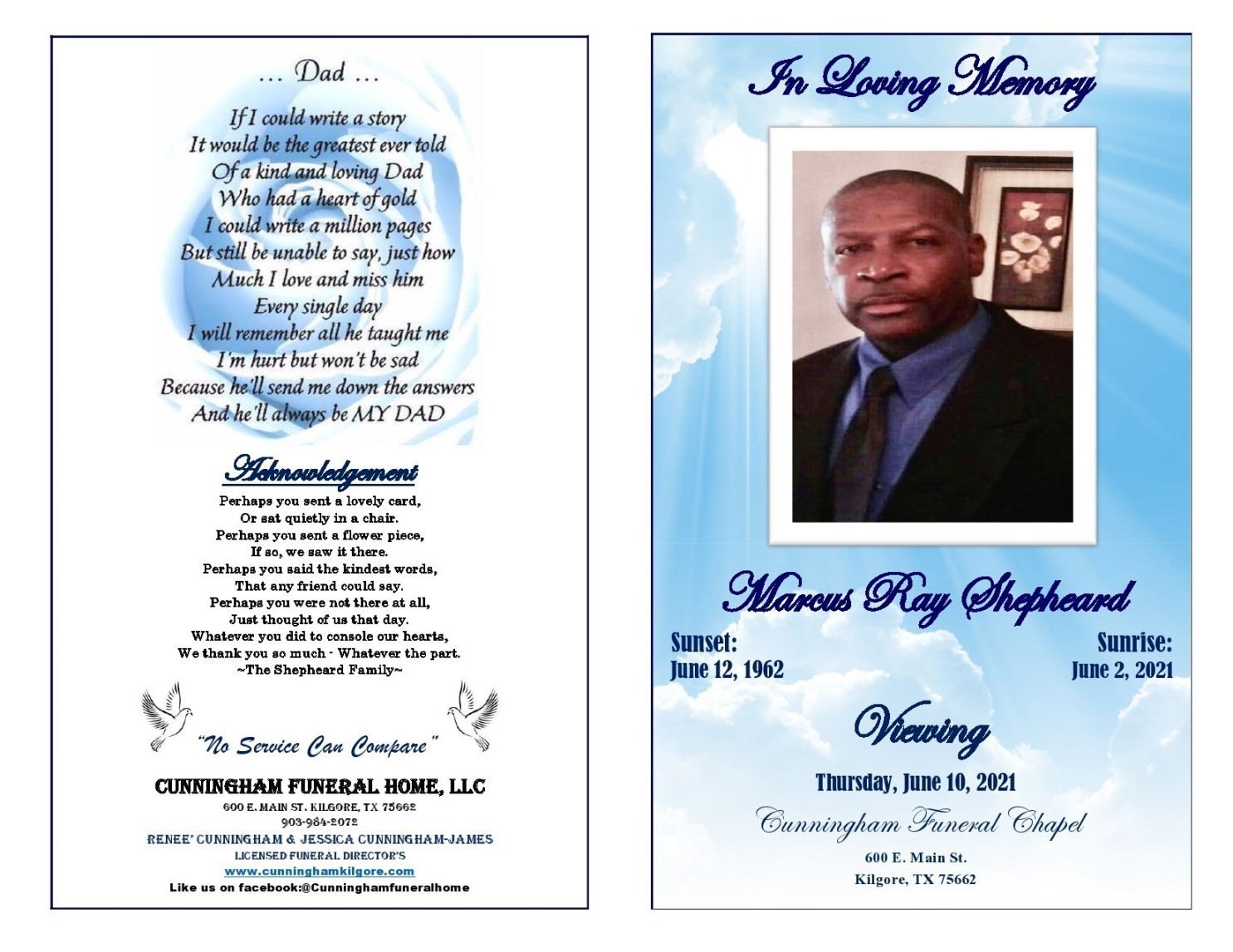 Printable Memorial Card Templates (In Loving Memory)