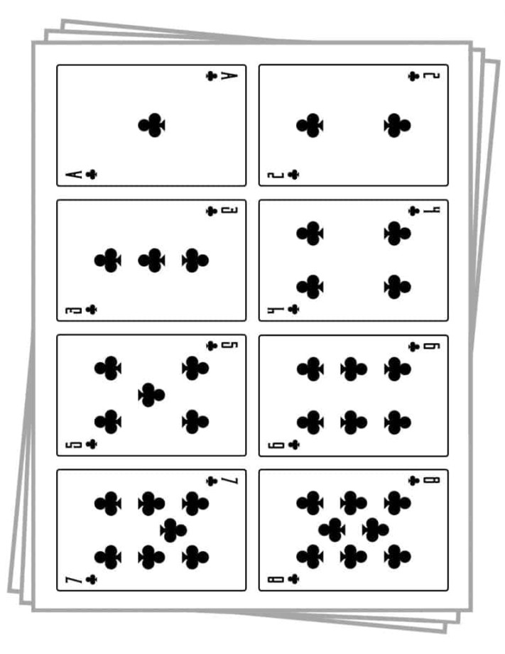 Printable Playing Cards (Free PDF Sheets In  Sizes)