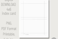 4×6 Note Card Template: A Formal Word Processing Solution