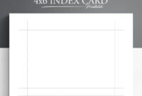 A Formal Template For 4×6 Note Cards