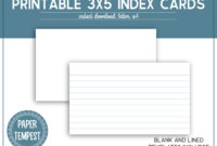 A 3×5 Note Card Template For Formal Writing