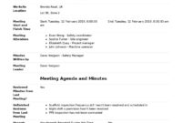 Committee Meeting Agenda Template