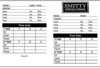 Football Referee Game Card Template