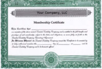 LLC Membership Certificate Template: A Comprehensive Guide