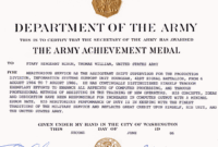 Army Certificate Of Achievement Template: A Formal Guide