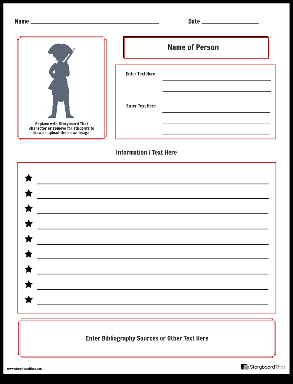 Biography Worksheets — Biography Graphic Organizers