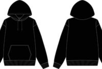 Blank Black Hoodie Template: A Versatile Apparel Option