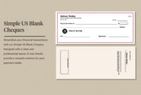 Free Blank Cheque Template For Download