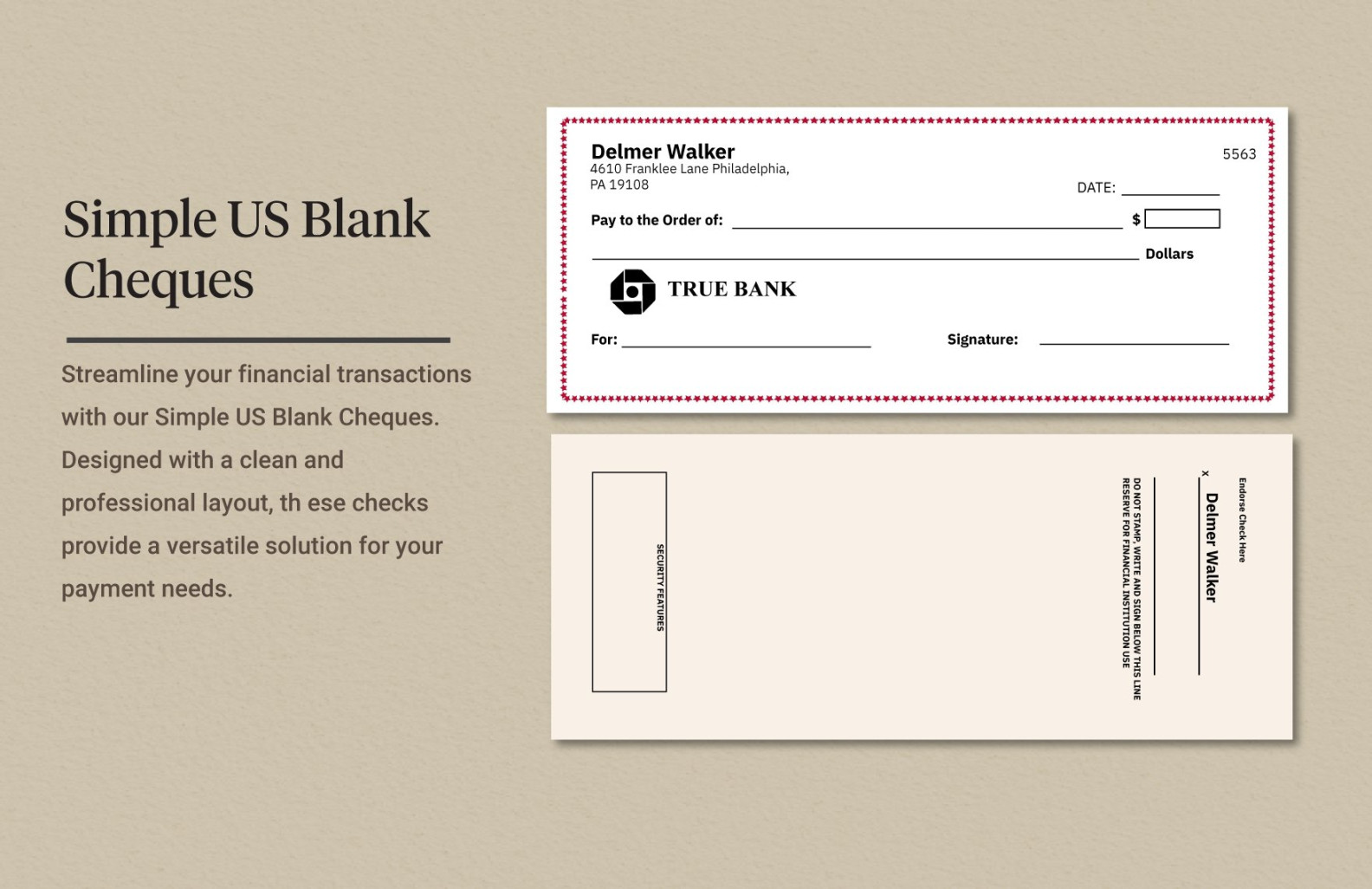 + Blank Check Template - DOC, PSD, PDF & Vector Formats