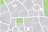 A Blank City Map Template For Urban Planning And Development