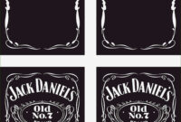 Blank Label Template For Jack Daniels Products