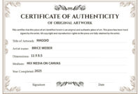 Certificate Of Authenticity Template: A Formal Guide