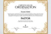 Ordination Certificate Template: A Formal Document For Religious Institutions