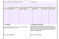 Certificate Of Origin Form Template