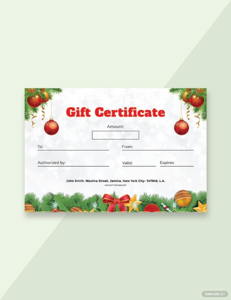 Christmas Gift Certificate Templates in Publisher - FREE Download