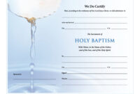 Christian Baptism Certificate Template