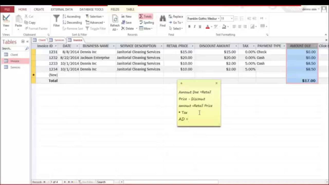 Create Invoice Database Using MS Access  Part