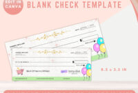 Blank Cheque Template For Informal Use